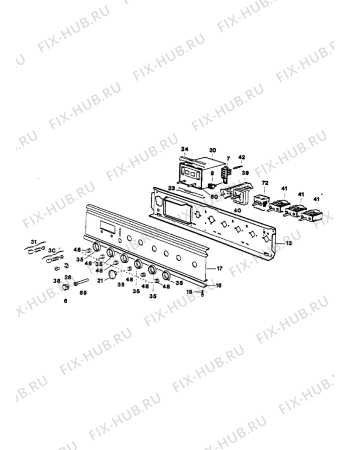 Взрыв-схема плиты (духовки) Electrolux EM653W1 - Схема узла Command panel 037